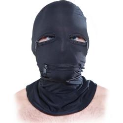 Fetish Fantasy Series Zipper Face Hood Black