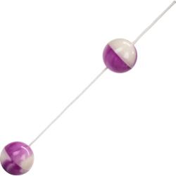 CalExotics Duotone Orgasm Balls, 1.5 Inch, Purple/White