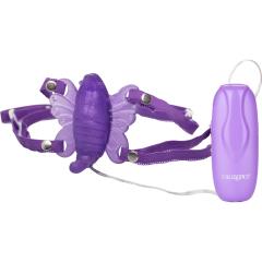 CalExotics Venus Butterfly II Strap-On Jelly Vibrator, Purple