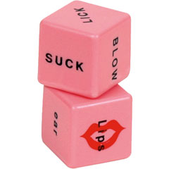 Classic Erotica Dirty Dice Game, Set of 2, Pink