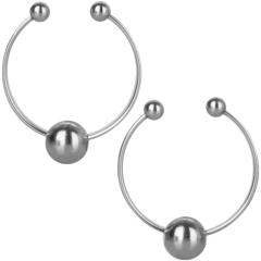 CalExotics Nipple Play Rings Non Piercing Body Jewelry, Silver