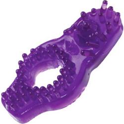Super Stretch Stimulator Jeely Cockring Dual Noduled, Purple