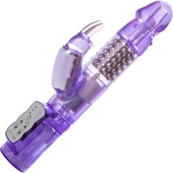 CalExotics Waterproof Jack Rabbit Female Stimulator, 10 Inch, Purple