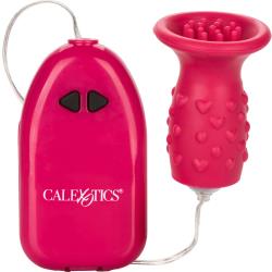 CalExotics Pleasure Kiss Multi-Function Female Silicone Arouser with Vibrating Bullet, Red