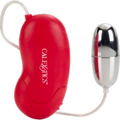 CalExotics Bliss Universal Vibrating Bullet with Remote, 2.25 Inch, Red/Silver