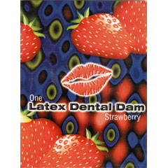 Oral Sex Latex Dental Dam, Strawberry