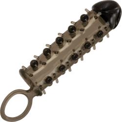 1 Inch Extra Length Penis Extension with Support Ring, 5.25 Inch, Smoke