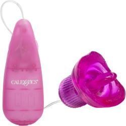 CalExotics Clit Kisser Jelly Mouth and Vibrating Tongue, 2.25 Inch, Pink