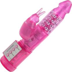 CalExotics My First Jack Rabbit Waterproof Jelly Vibrator for Women, 9 Inch, Pink