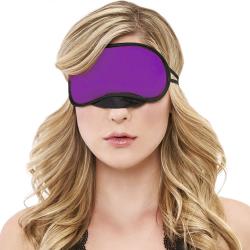 Velvet Reversible Double Strap Blindfold Eye Mask, Purple