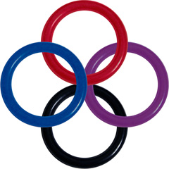 OptiSex Super Silicone Cockring, Small, Assorted Colors