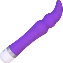 OptiSex Come Hither Pulsating Vibrator with Pointed Tip, 8 Inch, Purple