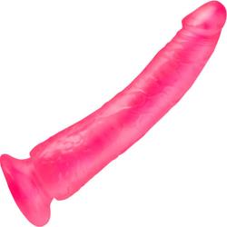 Basix Rubber Works Slim Dong with Suction Cup, 7 Inch, Pink