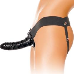Fetish Fantasy Hollow Strap On Dong for Him or Her, 6 Inch, Black