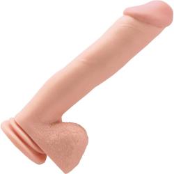 Basix Rubber Works Ballsy Dong with Suction Cup, 12 Inch, Flesh