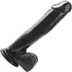 Basix Rubber Works Ballsy Dong with Suction Cup, 12 Inch, Black