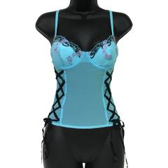 Sexy Sadie Underwire Padded Cup Corset 34B Blue