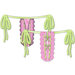 Lost In Paradise Tied Waist Thong Large Pink