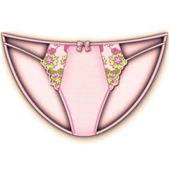 Necessary Objects Lily Of The Valley Strappy Side Bikini, Small, Pink