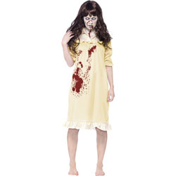Smiffys Zombie Sinister Dreams Costume with Blood Splatter, Extra Small, Yellow