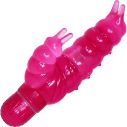 Buzzing Baby Caterpillar Waterproof Vibrator for Women, 6 Inch, Pink