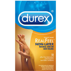 Durex Avanti Bare Real Feel Polyisoprene Non Latex Lubricated Condoms, 10 Pack