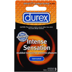 Durex Intense Sensation Condoms, 3 Pack