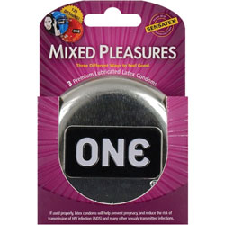 ONE Mixed Pleasures Latex Condoms, 3 Pack