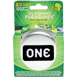 ONE Glowing Pleasures Condoms, 3 Pack