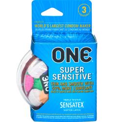 ONE Super Sensitive Condoms, 3 Pack