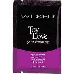 Wicked Toy Love Water Based Intimate Lubricant, 0.1 fl.oz (3 mL), Fragrance Free