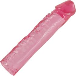 Puregel Super Soft Vibrator Sleeve, 7 Inch, Pink
