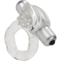 CalExotics Lovers Delight Nubby Cock Ring, 3 Inch, Clear