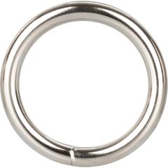 CalExotics Solid Metal Cock Ring, 1.5 Inch, Silver