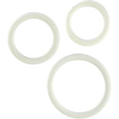 Rubber Erection Ring Set, 3 Sizes, White