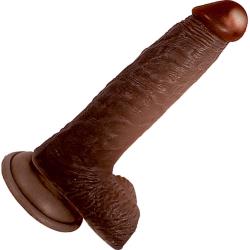 Nasstoys Lifelikes Black Baron Dong with Suction Cup, 5 Inch, Brown