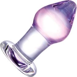 glas Amethyst Rain Glass Butt Plug, 3 Inch, Light Purple