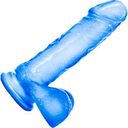 B Yours Sweet N Hard No 2 Dildo with Suction Cup, 7.75 Inch, Blue