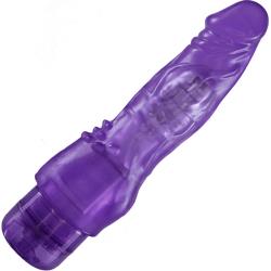 B Yours No 4 Thick Realistic Vibrator, 8 Inch, Purple