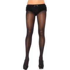 Leg Avenue Opaque Sheer to Waist Tights, One Size, Black