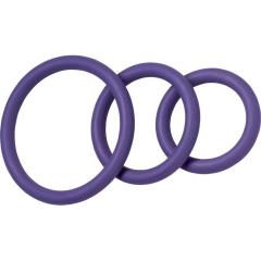 Spartacus Nitrile Cock Ring Pack of 3, Purple