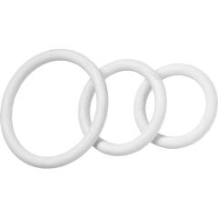 Spartacus Nitrile Cock Ring Pack of 3, White