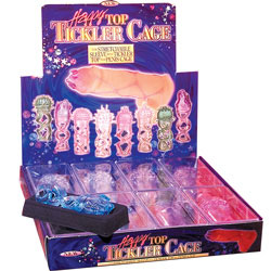 Happy Top Tickler Cock Cage Pleasure Sleeve, Assorted 8 Piece Box