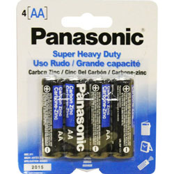 Panasonic Super Heavy Duty AA Batteries, Pack of 4