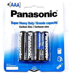Panasonic Super Heavy Duty AAA Batteries, Pack of 4