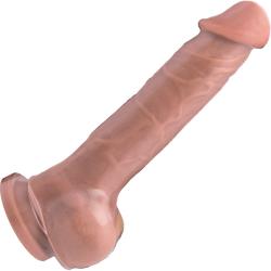 Ignite Real Harry Ballsy Dildo with Suction Mount Base, 8 Inch, Caramel