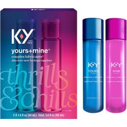 K-Y Yours Plus Mine Intimate Lubricant Set for Couples, Pack of 2 lubes, 44 mL (1.5 fl.oz) each