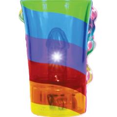 Hott Products Light Up Rainbow Pecker Shot Glass, Clear