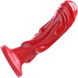 Tantus Magma Dripping Silicone Dildo, 7 Inch, Red