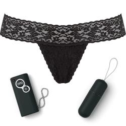 Love to Love Secret Vibrating Panty, Black, One Size
